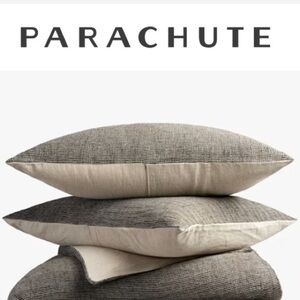 Parachute Textured Gray and Cream Pillows